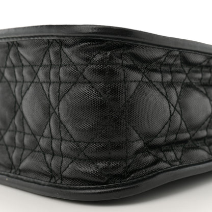 Christian Dior Coated Canvas Cannage Crossbody Bag Black 10 of 10