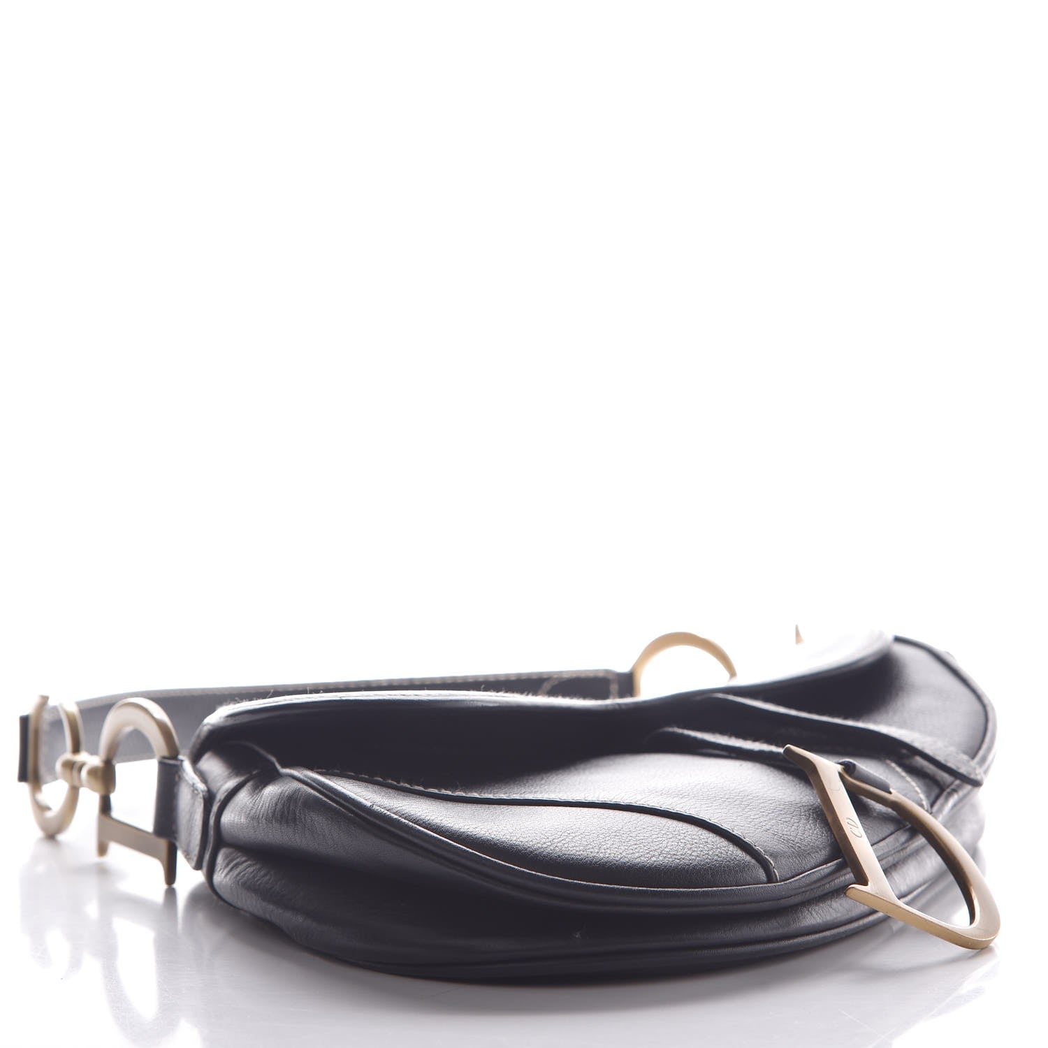 Christian Dior Calfskin Saddle Bag Black 4 of 9