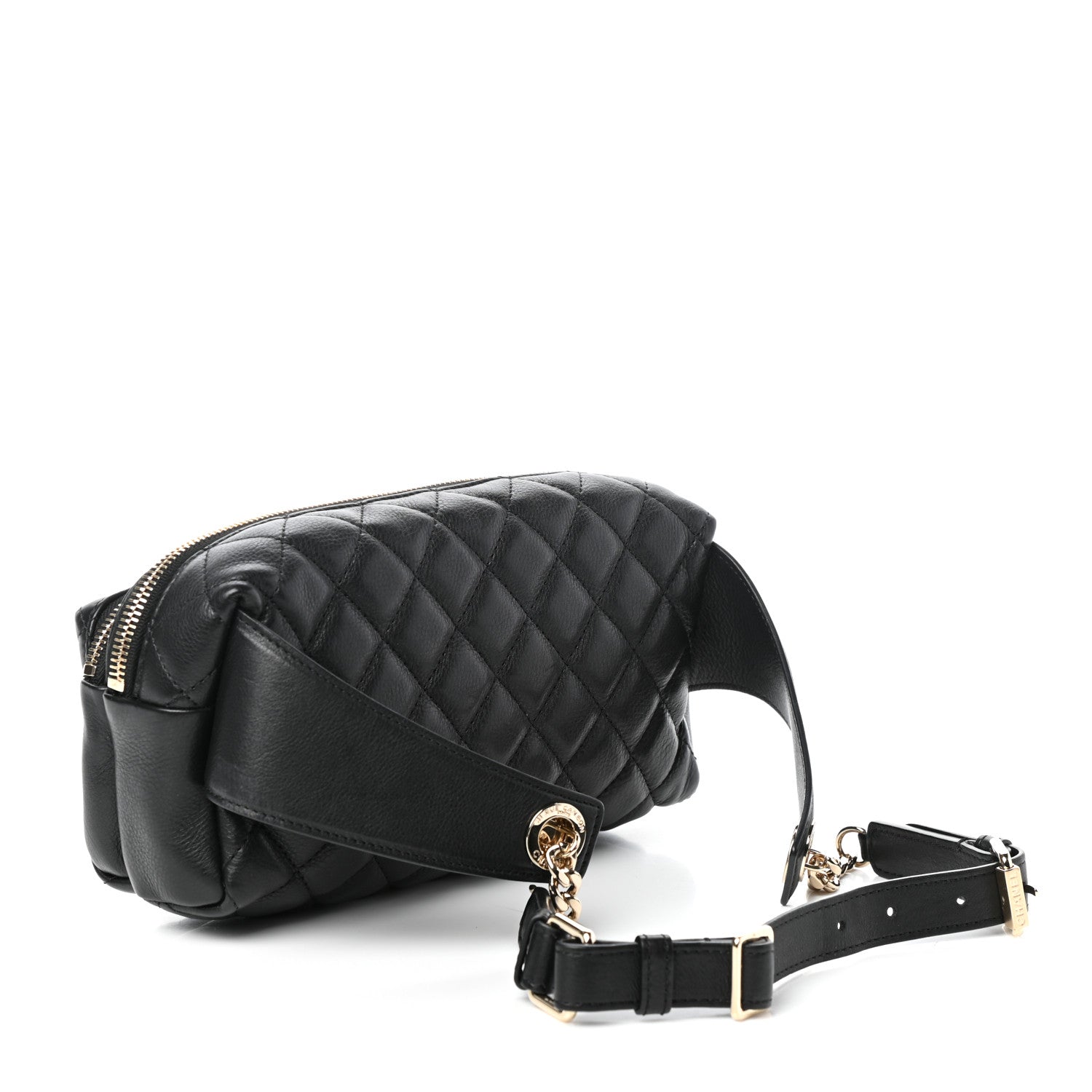Chanel Calfskin Quilted Waist Bag Black 3 of 10