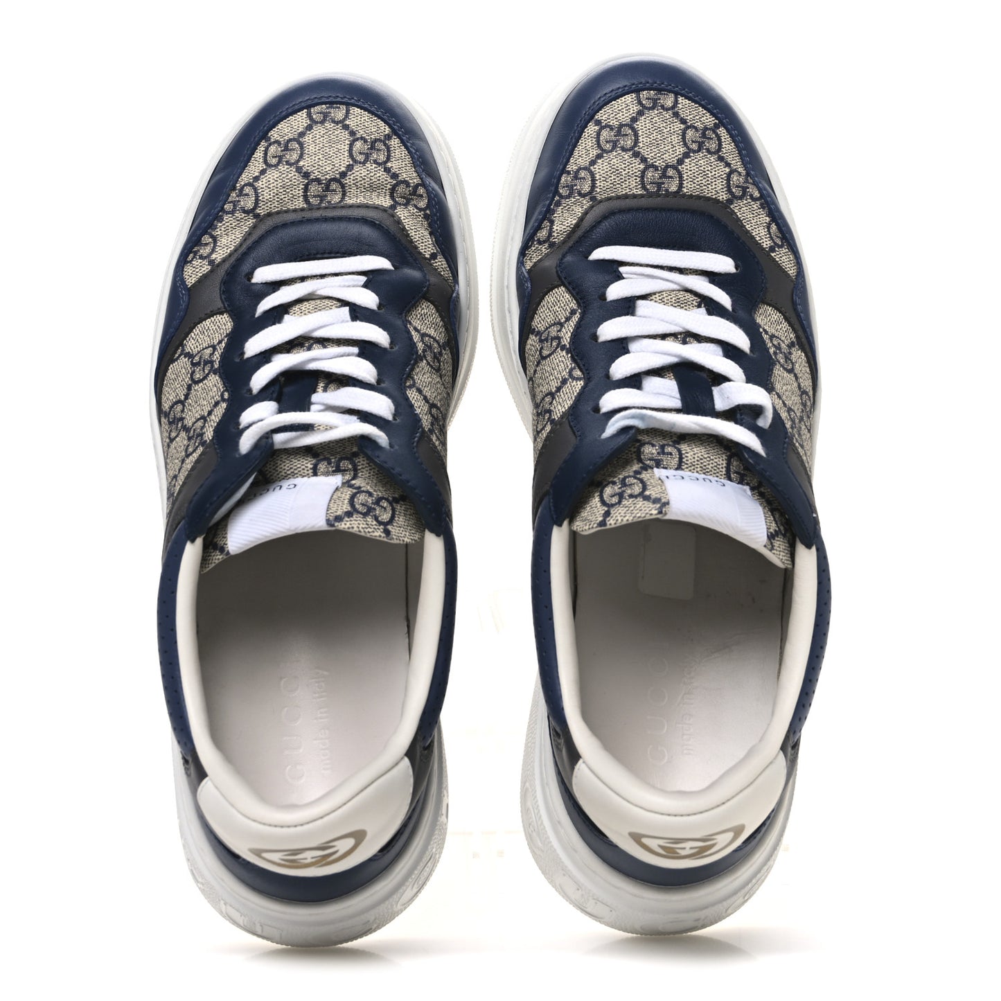 GG Supreme Calfskin Monogram Mens Interlocking G 55mm Sneakers 9.5