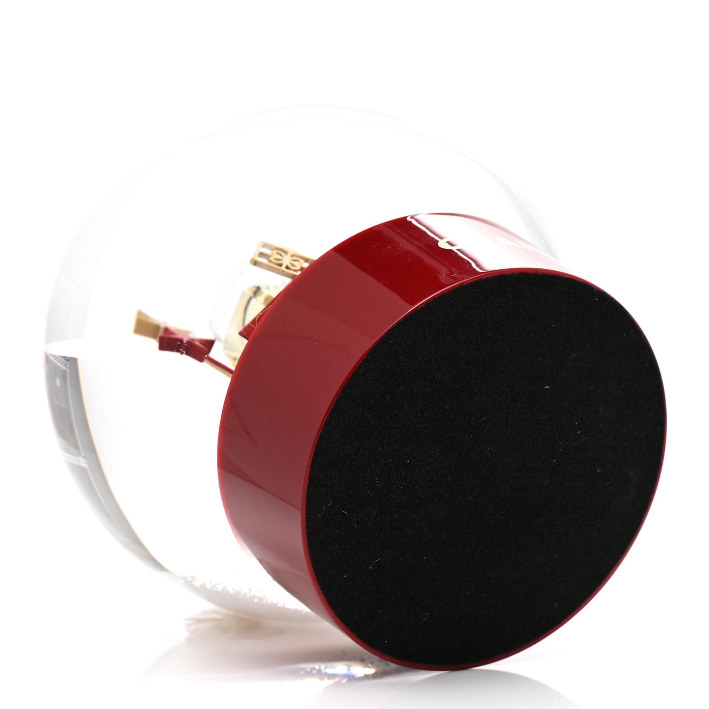 Glass N°5 Perfume Bottle Snow Globe Red