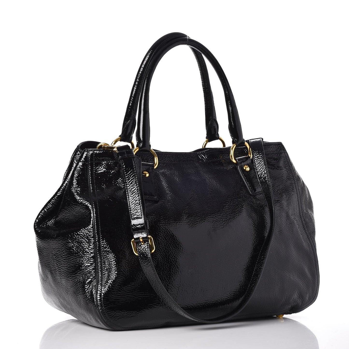 Vernice Naplak Zipper Bowler Tote Black