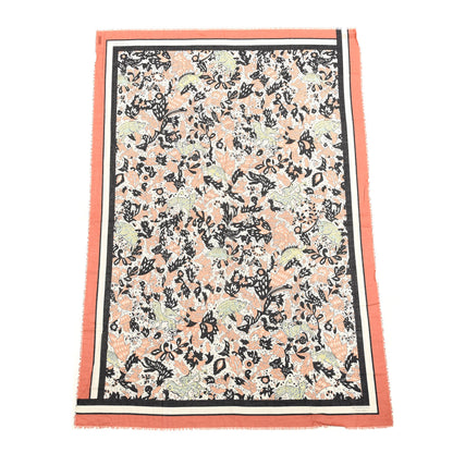 Burberry Cotton Beasts Print Square Scarf Antique Taupe Pink 1 of 3