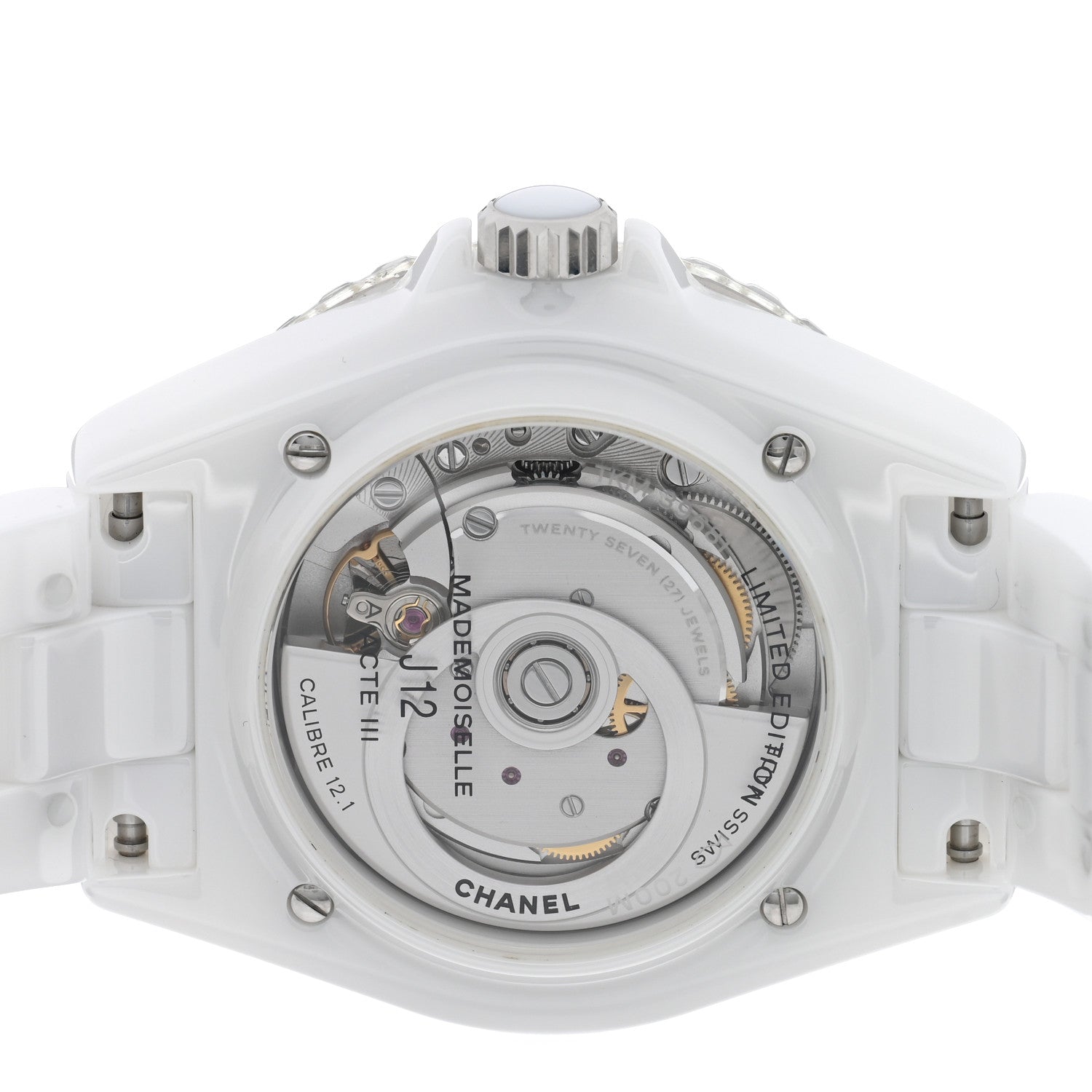 Chanel Stainless Steel Ceramic 38mm J12 Limited Edition Mademoiselle La Pausa Automatic Watch White 4 of 5
