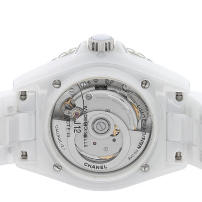 Chanel Stainless Steel Ceramic 38mm J12 Limited Edition Mademoiselle La Pausa Automatic Watch White 4 of 5