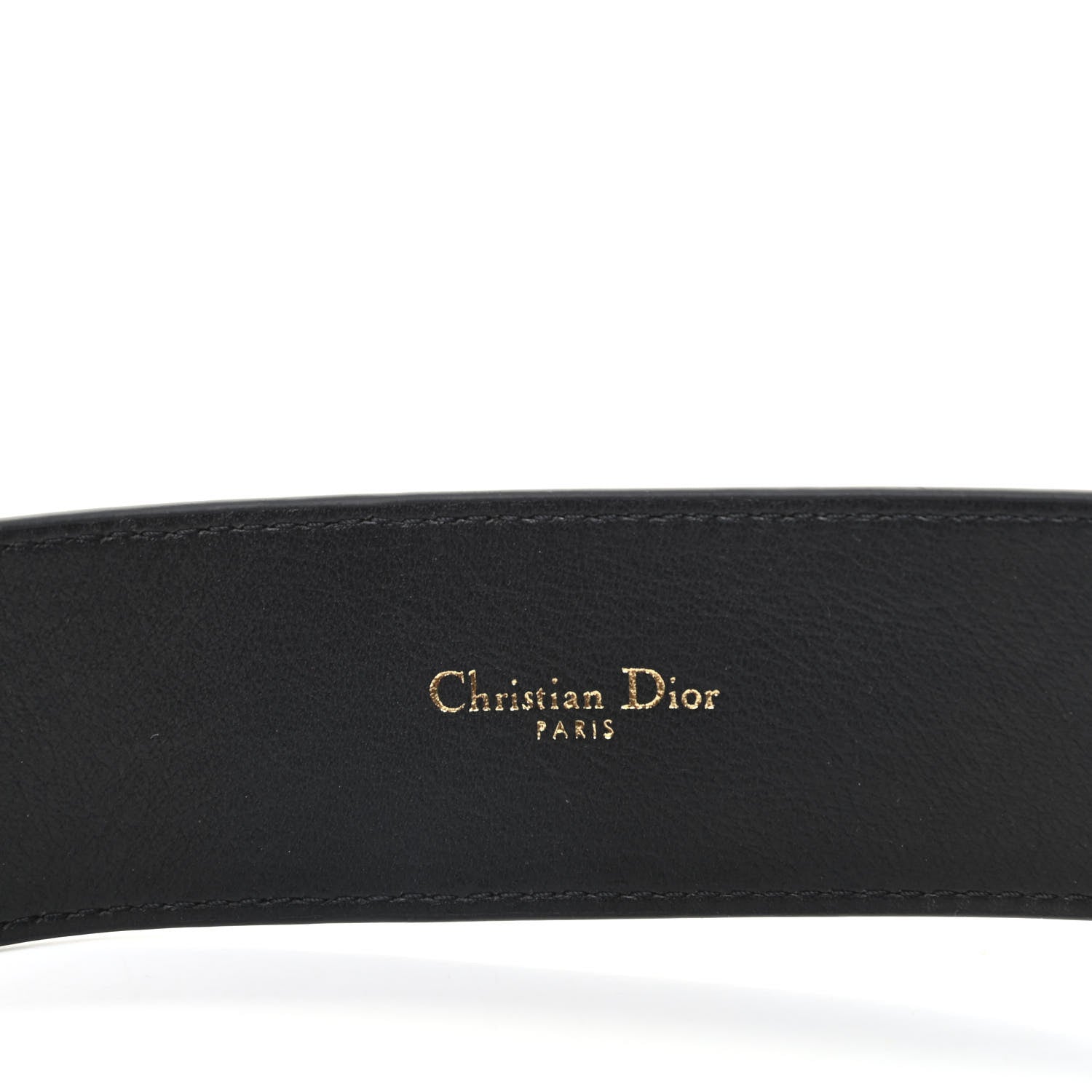 Christian Dior Crinkled Lambskin Large 30 Montaigne Belt 75 Black 3 of 6