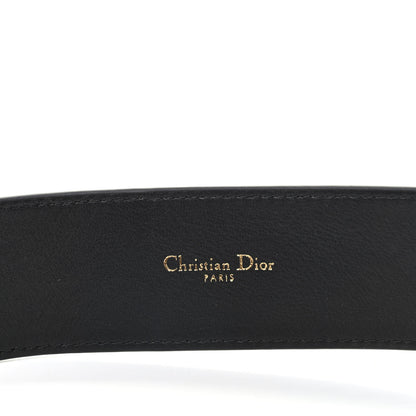 Christian Dior Crinkled Lambskin Large 30 Montaigne Belt 75 Black 3 of 6