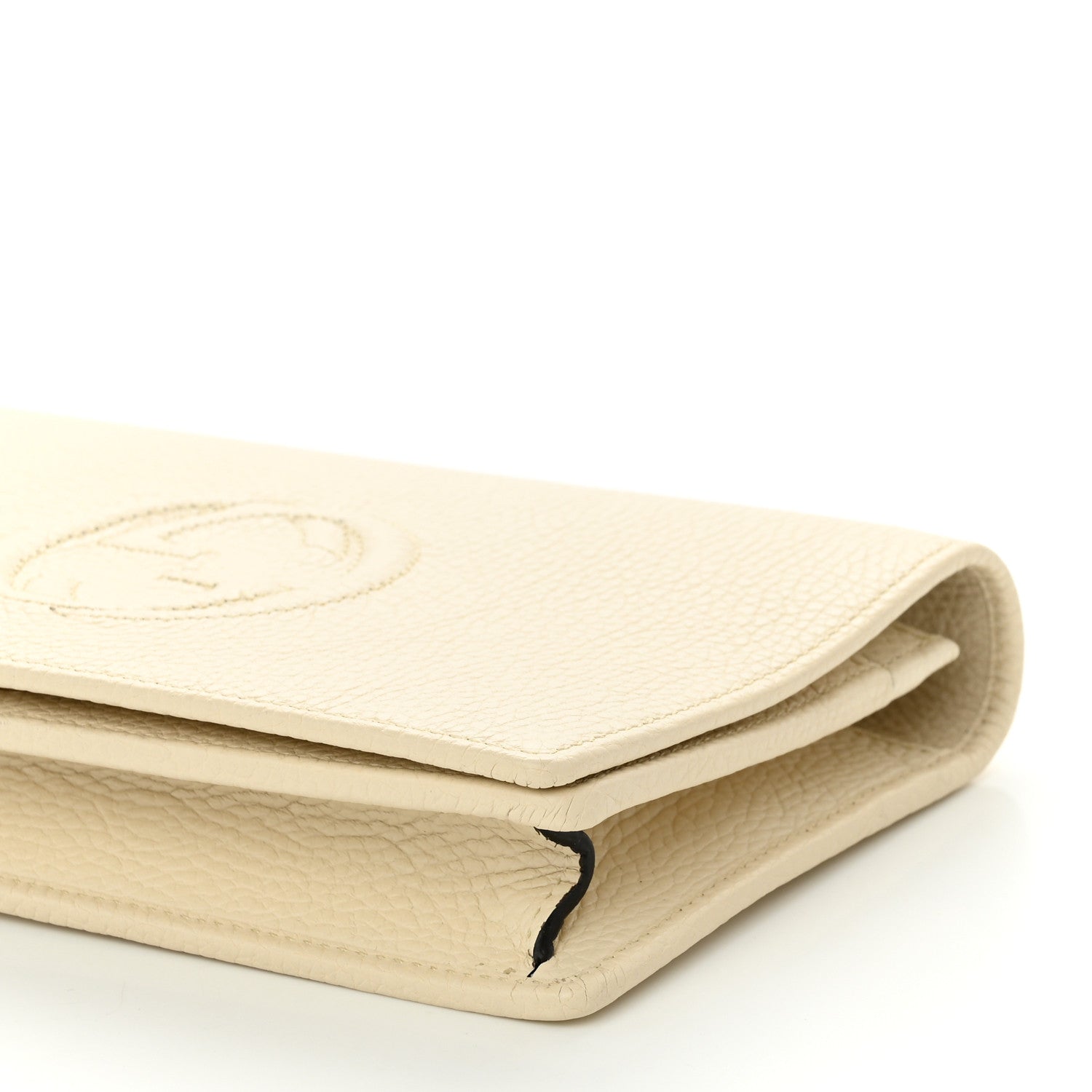 Gucci Pebbled Calfskin Soho Wallet on Chain Ivoire 9 of 10