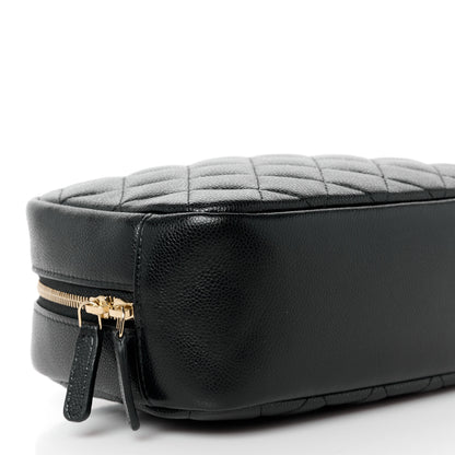 Chanel Caviar Quilted Medium Curvy Pouch Cosmetic Case Black 9 of 11