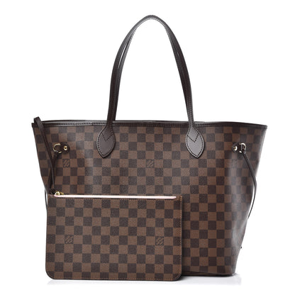 Louis Vuitton Damier Ebene Neo Neverfull MM Rose Ballerine 1 of 15