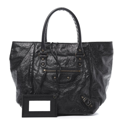Balenciaga Agneau Classic Hardware S Sunday Tote Black 1 of 12