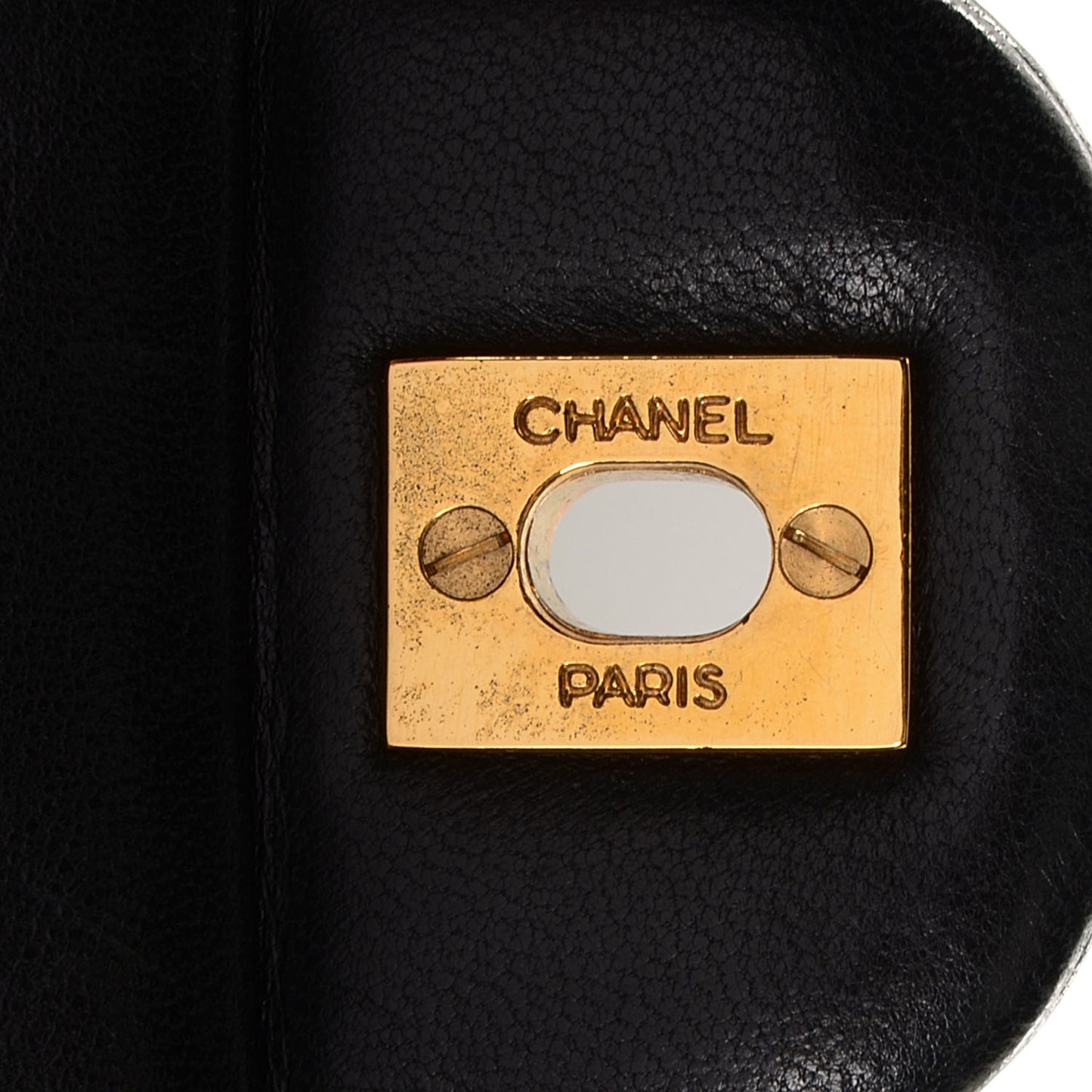 Lambskin Quilted Medium Double Flap Bag Black