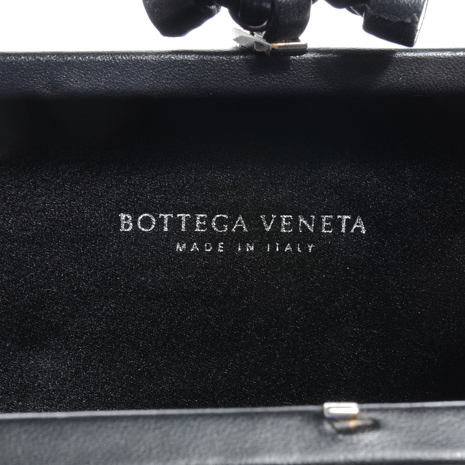 Bottega Veneta Satin Knot Clutch Nero Black 7 of 9