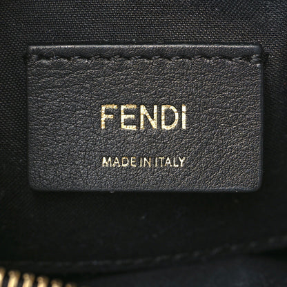 Fendi Glazed Fabric Vitello Century F is Fendi FF 1974 Stamp Patch Camera Case Mogano Panna Black 6 of 10