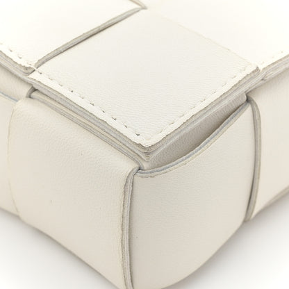 Bottega Veneta Lambskin Maxi Intrecciato Extra Mini Cassette Crossbody Bag White 10 of 12