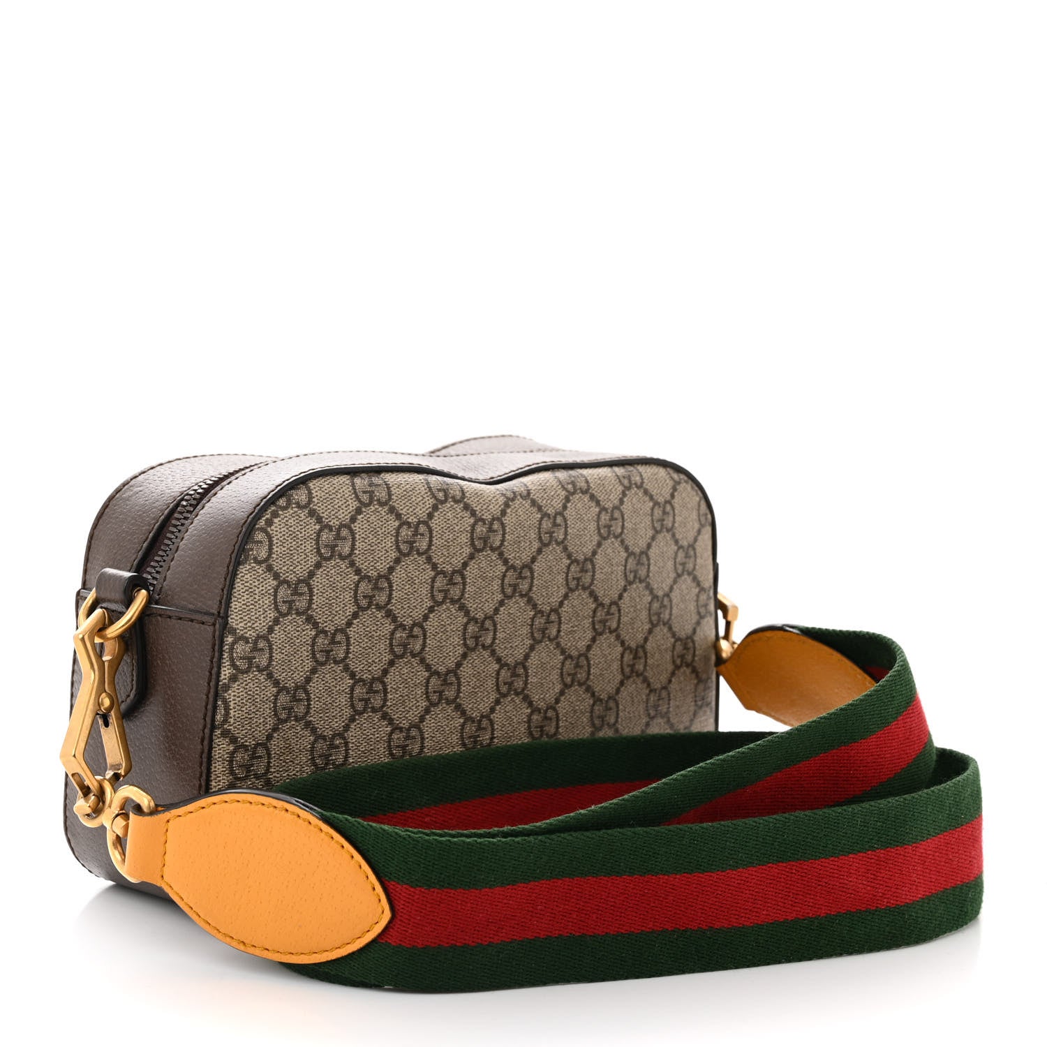 Gucci GG Supreme Monogram Web Neo Vintage Shoulder Bag Beige New Acero Crop 3 of 13