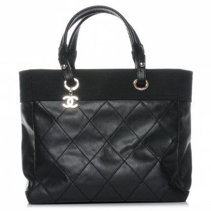 Chanel Coated Canvas Large Paris Biarritz Tote Black 1 of 7