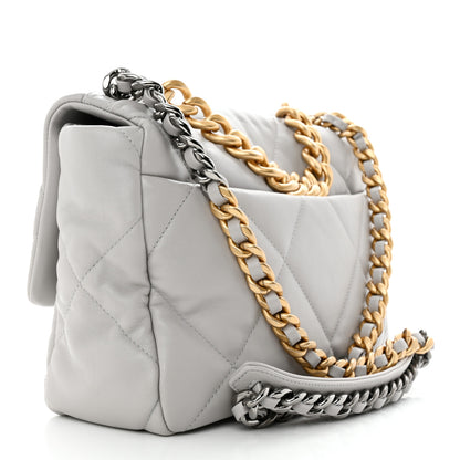 Chanel Lambskin Quilted Large Chanel 19 Flap Grey 3 of 10