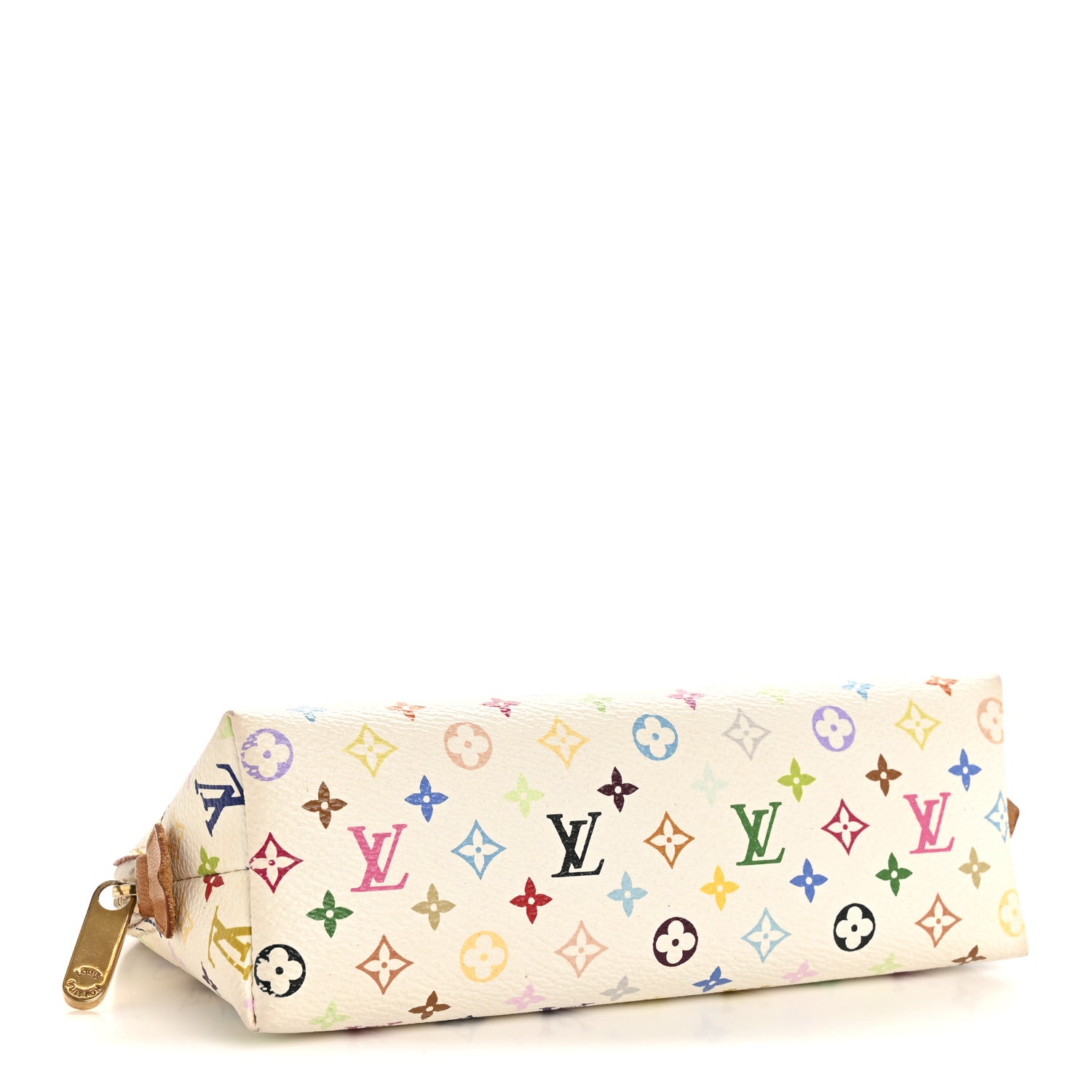 Louis Vuitton Monogram Multicolor Cosmetic Pouch White Litchi