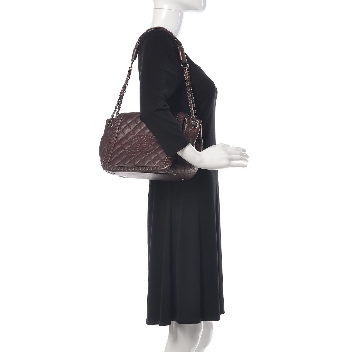 Calfskin Quilted Istanbul Accordion Flap Burgundy