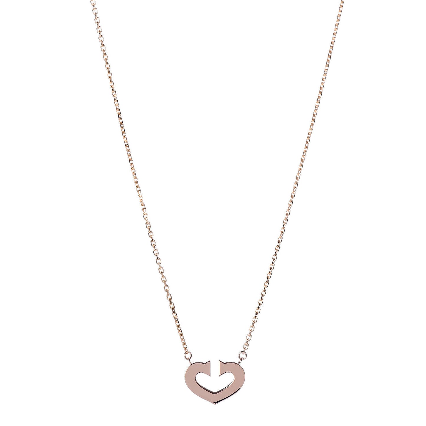 18K Pink Gold Medium Hearts and Symbols Necklace