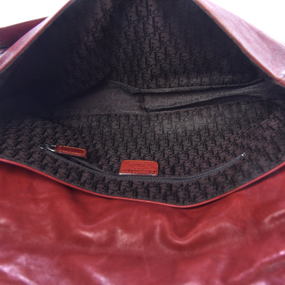 Christian Dior Calfskin Medium Gaucho Double Saddle Bag Red 5 of 13