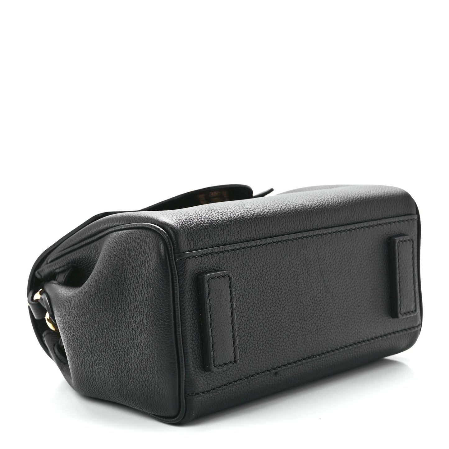 Grained Calfskin Small La Medusa Top Handle Bag Black