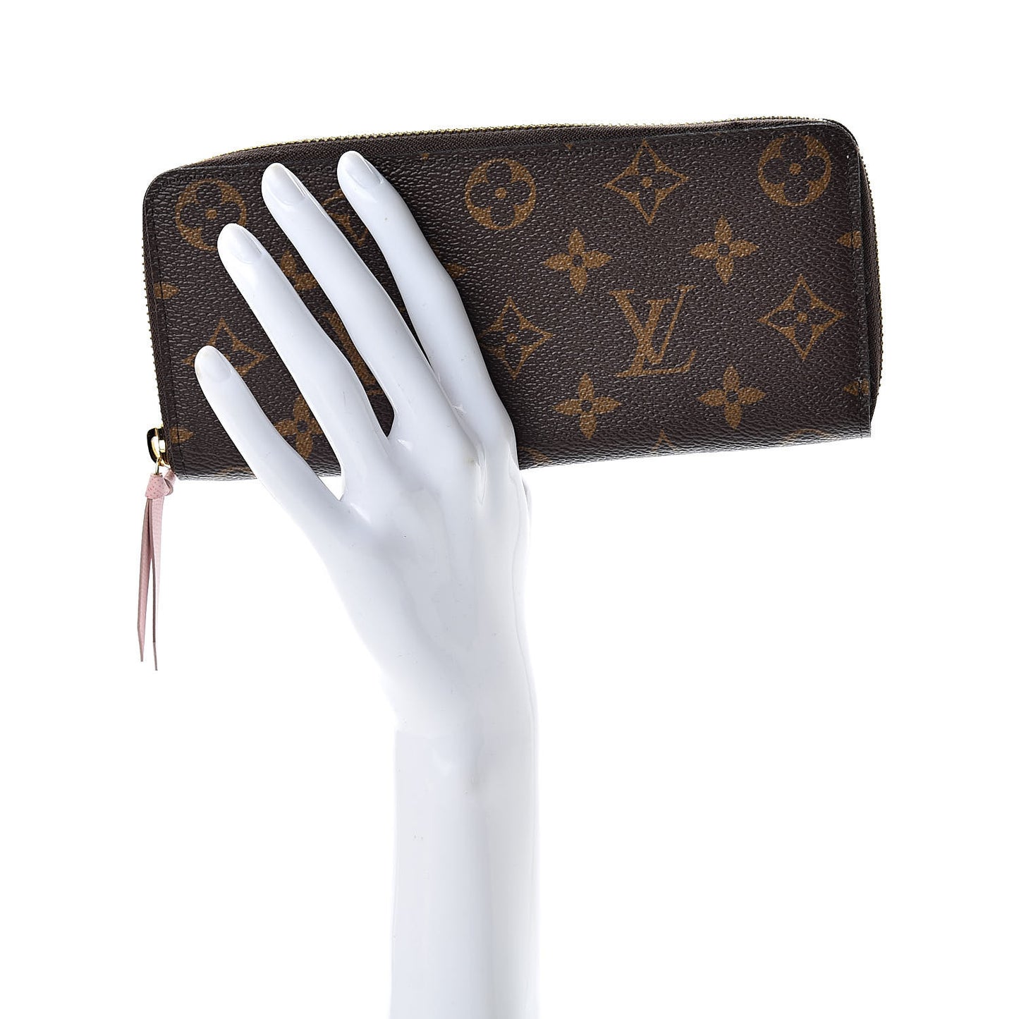 Monogram Clemence Wallet Rose Ballerine