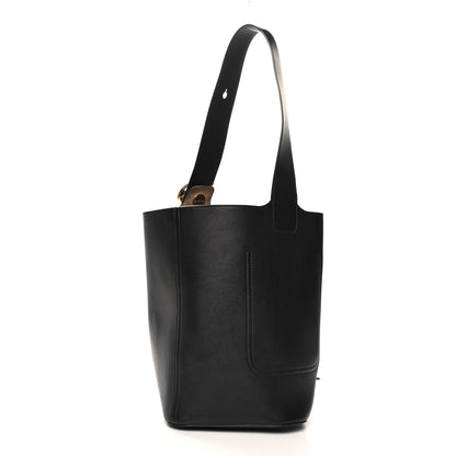 Loewe Smooth Calfskin Medium Pebble Bucket Bag Black 2 of 11