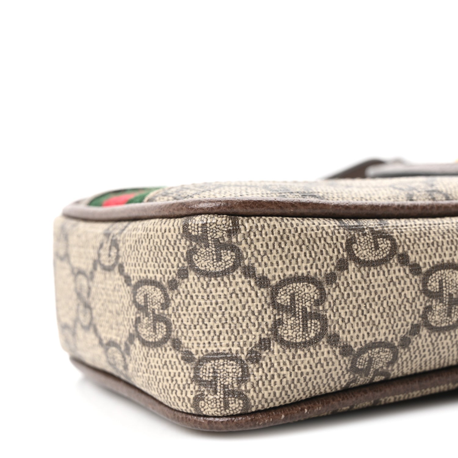 Gucci GG Supreme Monogram Web Ophidia Phone Crossbody Bag Beige New Acero 10 of 10
