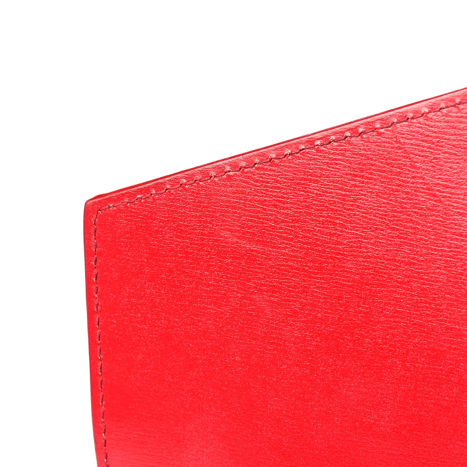 Saint Laurent Smooth Calfskin Monogram Sulpice Chain Wallet Red 10 of 16