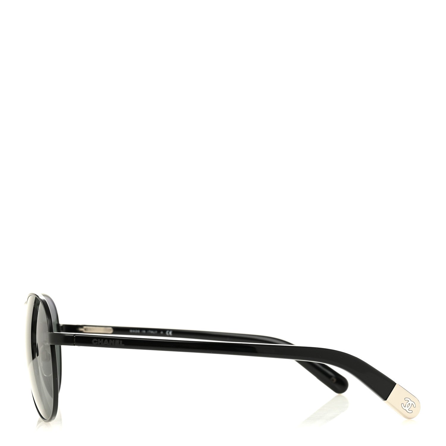 Chanel Metal Aviator CC Sunglasses 4201 Black 3 of 8