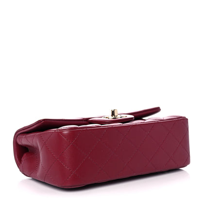 Chanel Lambskin Quilted Mini Rectangular Flap Burgundy 4 of 12