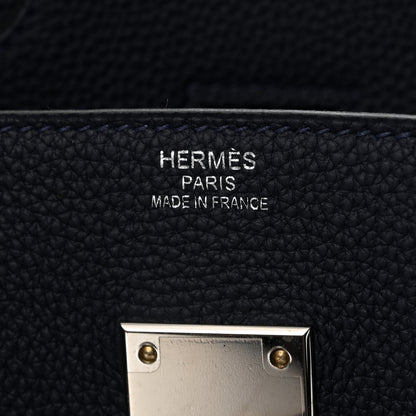 Hermes Togo Todoo Feutre HAC Birkin 50 Gris Clair Bleu Nuit 5 of 9