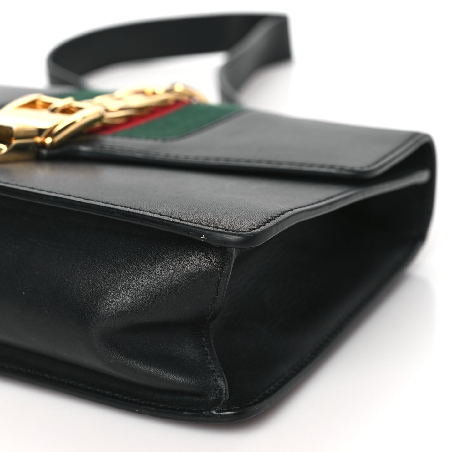 Calfskin Small Sylvie Shoulder Bag Black
