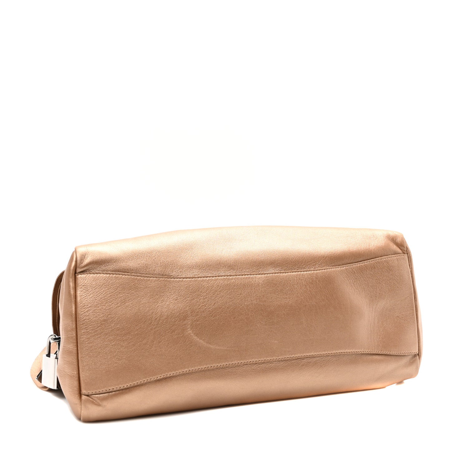 Metallic Nappa Ruffle Bauletto Gold