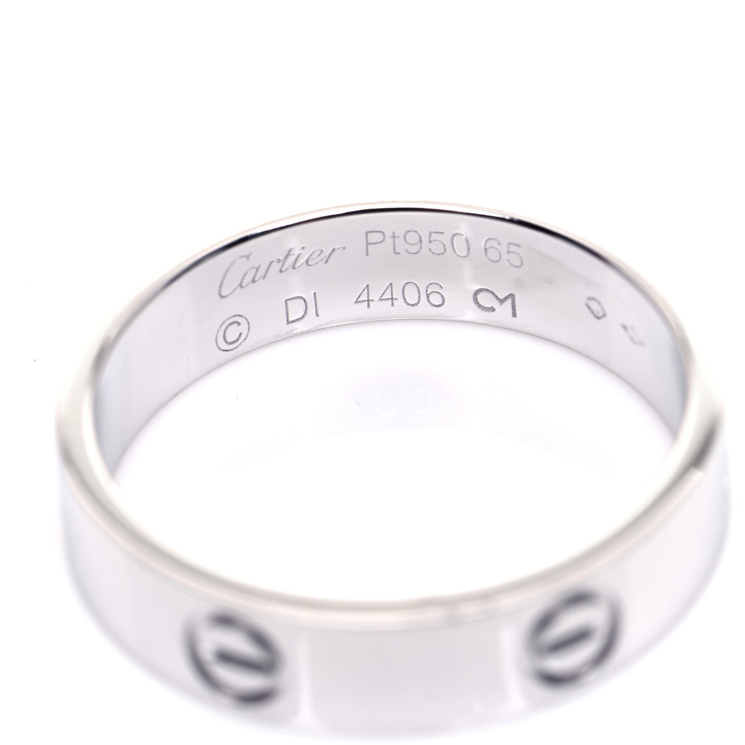 Cartier Platinum 5.5mm LOVE Ring 65 11 8 of 10
