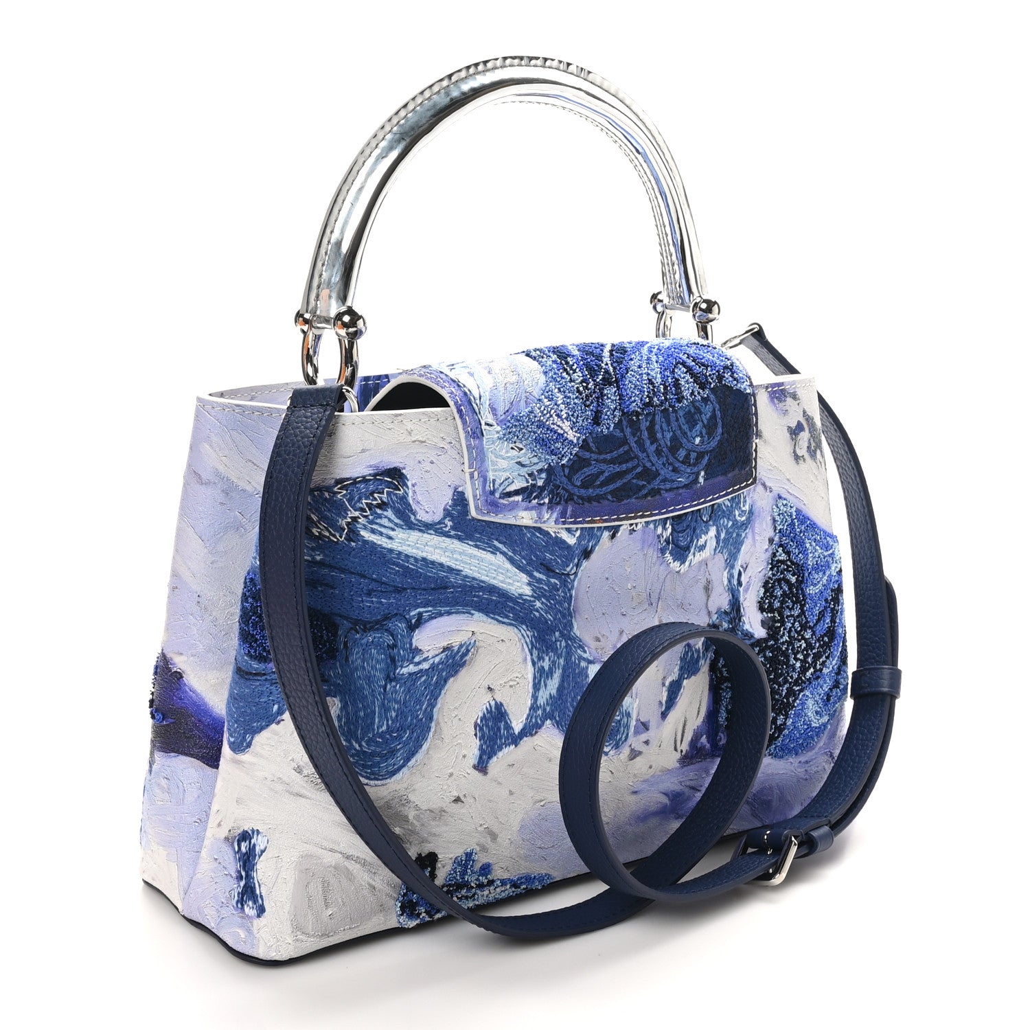 Louis Vuitton X DONNA HUANCA Taurillon Fabric Arty Capucines MM Blue Multicolor 3 of 10