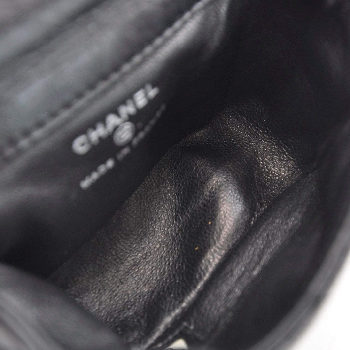 Quilted Leather 2.55 Ankle Wrist Bag Black