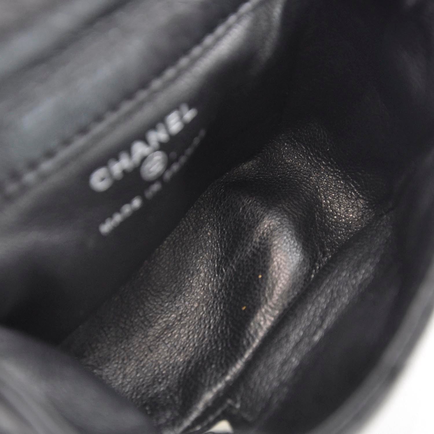 Chanel Quilted Leather 2.55 Ankle Wrist Bag Black 6 of 6