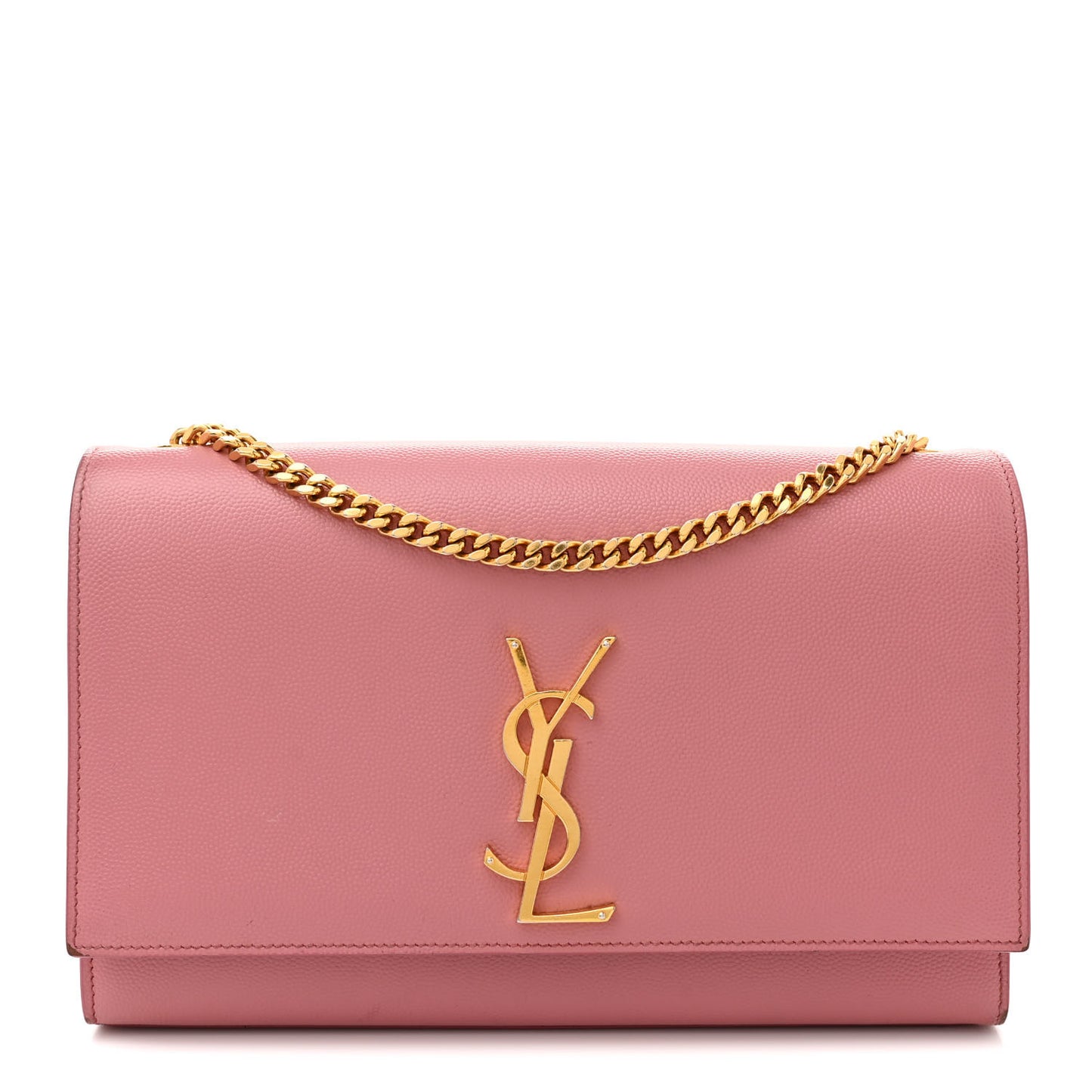 Grain De Poudre Medium Classic Monogram Kate Satchel Dark Rose