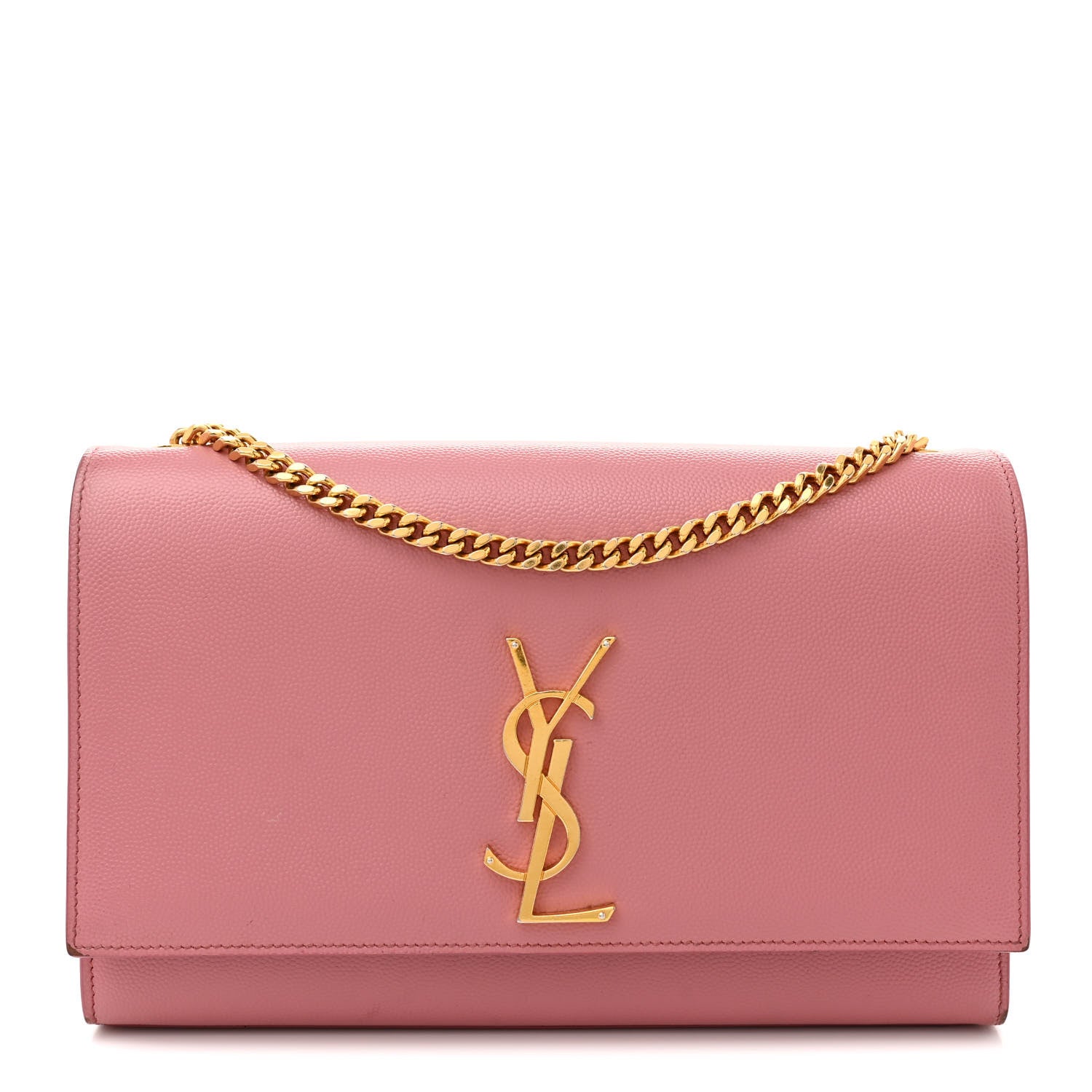 Saint Laurent Grain De Poudre Medium Classic Monogram Kate Satchel Dark Rose 1 of 15