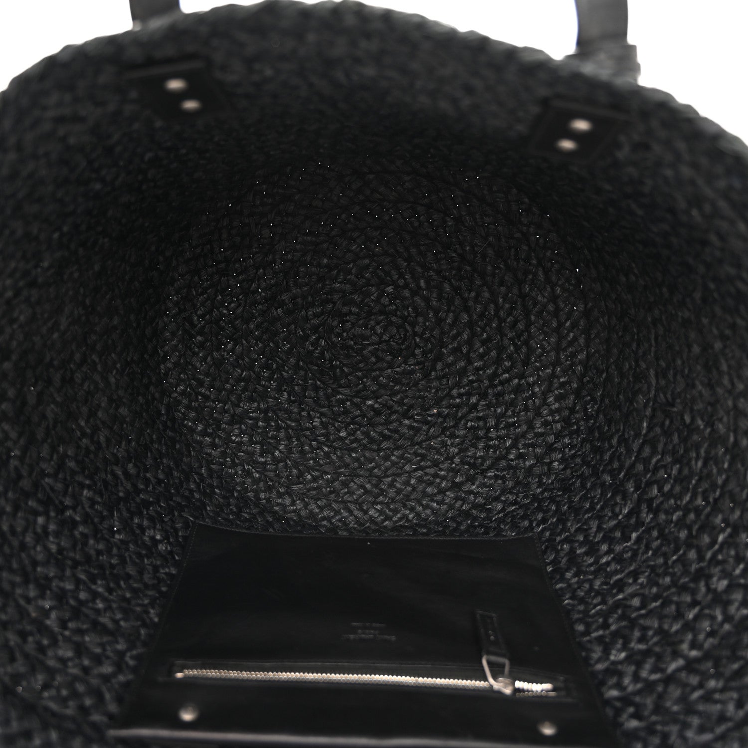 Saint Laurent Raffia Medium Panier Bag Black 6 of 10