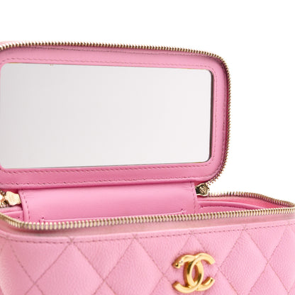 Chanel Caviar Quilted Sweetheart Vanity Case Pink 6 of 12