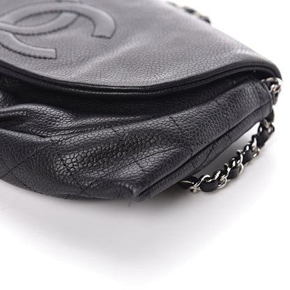 Chanel Caviar Half Moon Wallet On Chain WOC Black 10 of 11