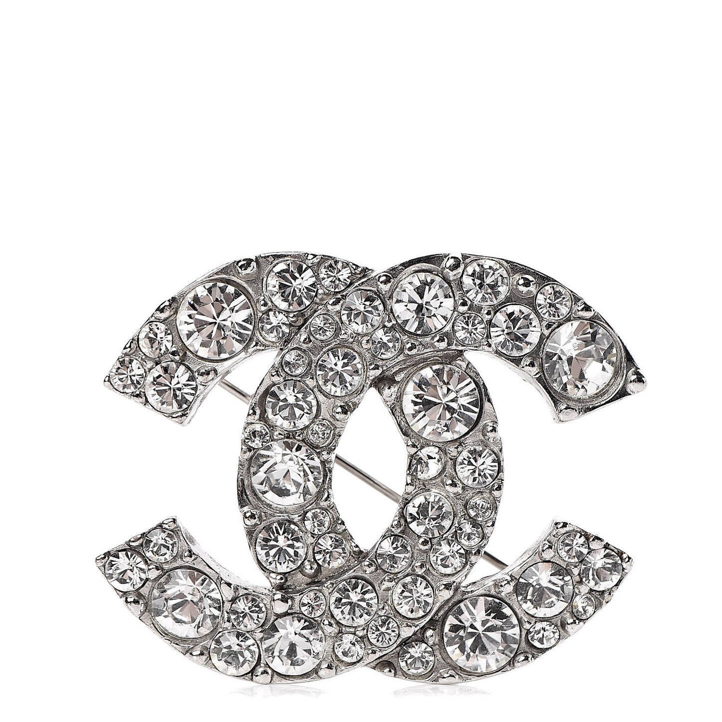 Crystal CC Brooch Silver