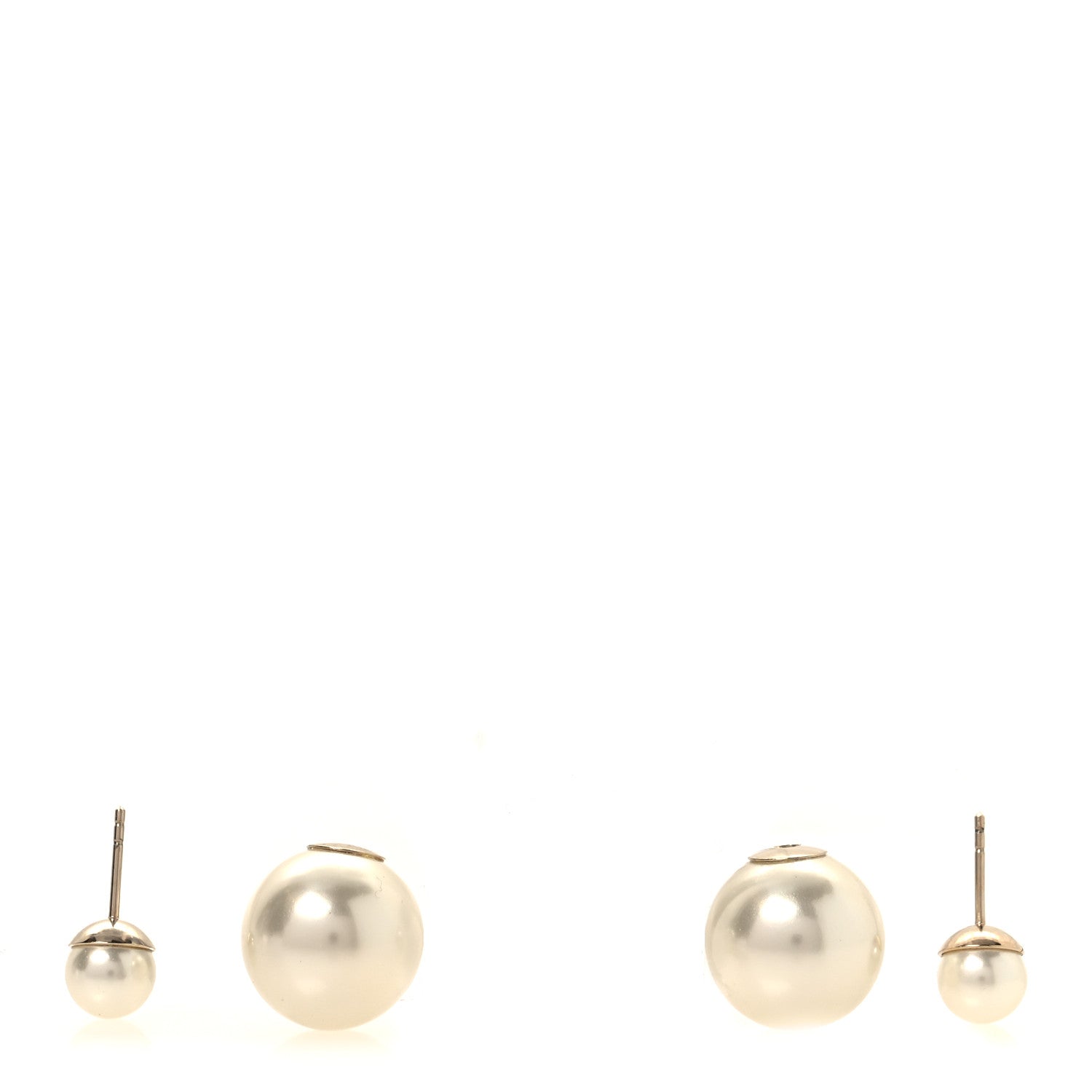 Christian Dior Pearl Mise En Dior Tribal Earrings Gold 3 of 5