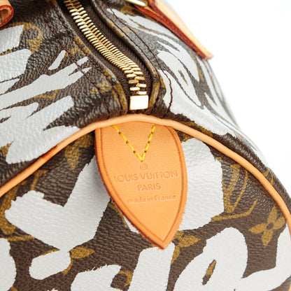 Louis Vuitton Monogram Graffiti Speedy 30 Silver 5 of 7