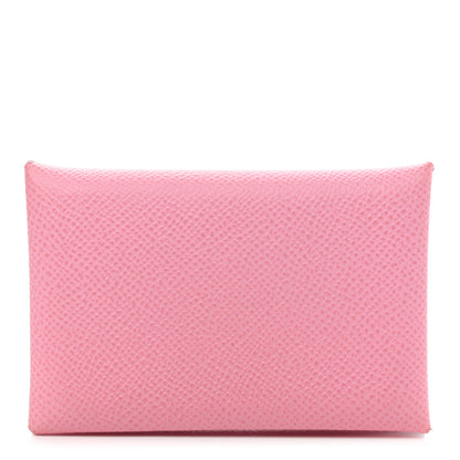 Hermes Epsom Calvi Card Case 5P Pink 1 of 8