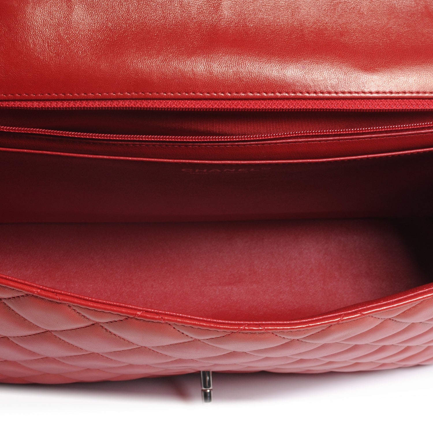 Chanel Lambskin Jumbo Single Flap Red 6 of 8